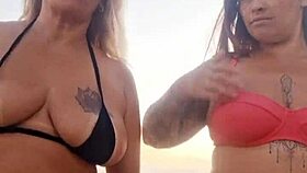 Talking Dirty on Beach with Slutty Friend