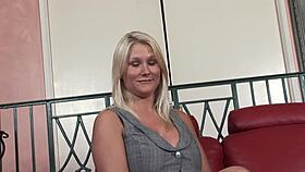 blondie with round huge boobs seduces you gently