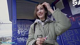 Public Agent Train Station Smoker Gets Her Tits Out To Pay The Fine!