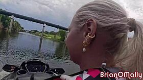 i fucked hot blonde teen harley king on a jet ski outdoors with her huge tits bouncing.