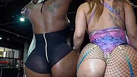 Big ass babe rides in cowgirl with bouncing tits