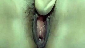 Watch my hot friend masturbate with dildo, her wet pussy dripping saliva!