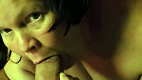 This MILF sucks cock hard while showing off her ass. She moans loudly as she takes it deep.