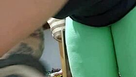 She heads to the gym to flash her body at the guys.