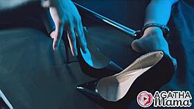 two sexy asian lesbians explore mature athletic bodies with strapon and tattooed asses in sheer outfits