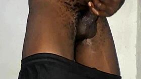 kenyan guy wanking on camera