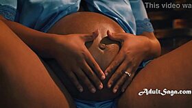 pregnant ebony avery jane gets interracial hardcore in kitchen with nathan bronson