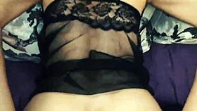 Is the sex graceful with this slender milf in fishnets?