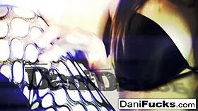 Sexy brunette Dani Daniels feels intense pleasure as she masturbates her tight wet pussy to orgasm.