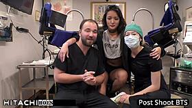 human guinea pig gets hitachi orgasms from nurse channy crossfire in hospital