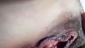 Watch my hot friend masturbate with dildo, her wet pussy dripping saliva!