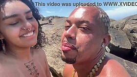 I'm Shocked by This 18-Year-Old Latina Crossdressing on Public Beach!
