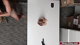 Asian Shoplifter's Heart Races As Lp Officer Forces Intense Blowjob In Lingerie