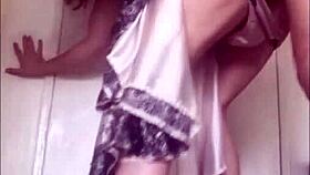 Amoul solo features ass licking and rimjob before fucking a woman in heels from behind. She wears satin panties down for intense action.