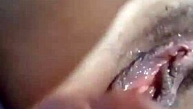 Watch my hot friend masturbate with dildo, her wet pussy dripping saliva!