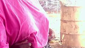 I PLAY WITH AFRICAN TEEN SLUT'S TITS UP SKIRT AT PARK