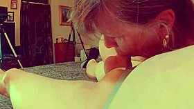 granny blue gives personal pov sucking your cock hard