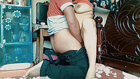 indian step sister gets surprised by her brother in a homemade amateur scene