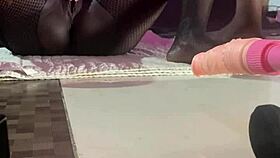 the blackpussy porn star fucks a sex machine with smooth operator