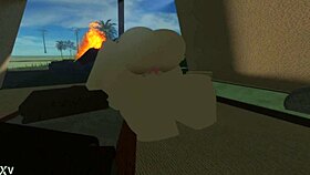 fucking a fan in roblox sex session with intense action