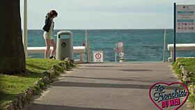 martina the beautiful brunette enjoys double penetration in lingerie