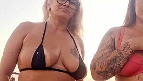 Talking Dirty on Beach with Slutty Friend