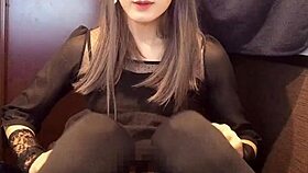 Asian ladyboy masturbates in solo video
