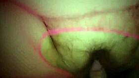 I love watching this BBW in pink fishnets get a creampie.