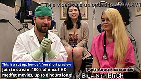 Mina Moon sucks dick and gets fucked twice in the hospital