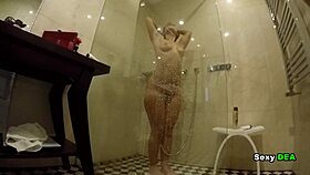 goddess sexydea in the shower, 'fuck my wet pussy harder!' after doggystyle pounding