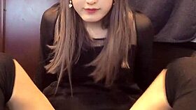 Asian ladyboy masturbates in solo video