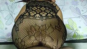 husband fucks latina wife in sexy bodystocking