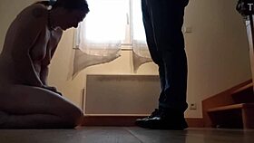 Housewife In Public Bondage Gets Chained, Slapped, And Cumshot In Doggystyle Orgasm?