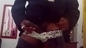 Big black guy calls on zap for fun