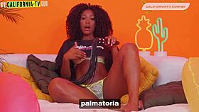 the brunette got wet with excitement