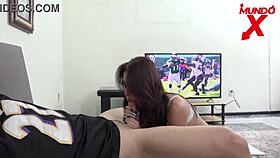 She fucks her friend's stepfather after his training session.