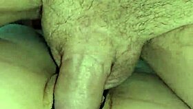 Glove-wearing milf milks cock with her mouth while wearing a thong 😏