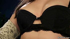 Tied Slut Endures Anal Fucking In Lezdom Scene