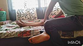 Desi Bhabhi In Red Saree Seduces Servant For Having His Hard Dick In Her Wet Pussy