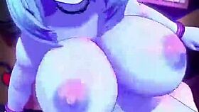 two blue chichona women in hardcore animation scene