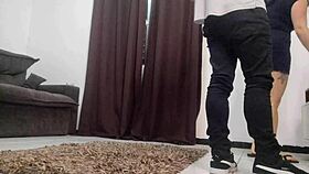 Latina in dress without panties hopes technician fucks her