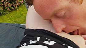 British milf gives footjob leading to orgasm