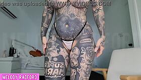 Milf trying vibrating anal butt plug in micro bikini