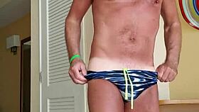 Pervy Papifachero Rips Off Speedo After Beach Day In Intense Lycra Fetish Striptease