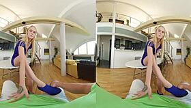 mesmerizing blonde girlfriend rides cock in vr