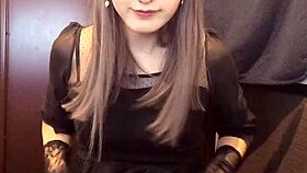 Asian ladyboy masturbates in solo video