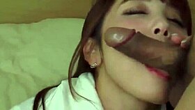 She gives an intense blowjob at night