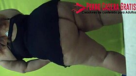 Damn, check this mature Latina shake her huge bare ass dancing!