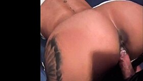 When she loses a bet, she takes black cock in her ass