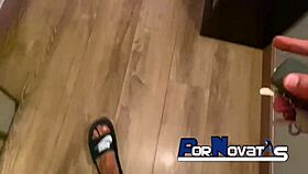 Hey, check out this blonde mom on vacation in Barcelona dancing with Victor Bloom, she's got those big tits!